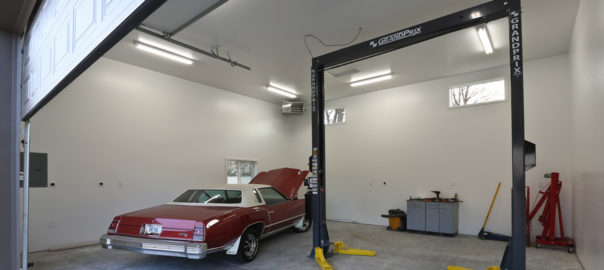 Electrical and lighting work for a custom garage
